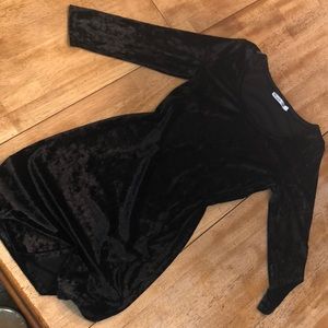 Fashion nova black velvet dress